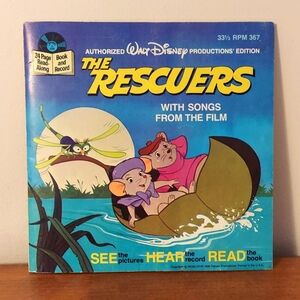 1977 The Rescuers Readalong Book and Record